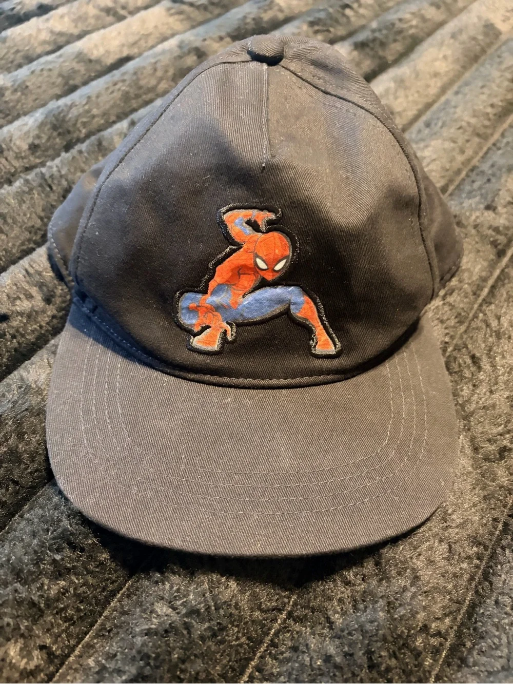 GAP Black Kids Spider-Man Embroidered Patch Cap with Red and Blue